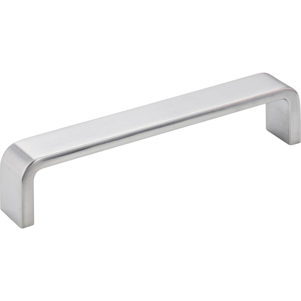Hardware Resources - 128 mm Center-to-Center Brushed Chrome Square Asher Cabinet Pull - Brushed Chrome