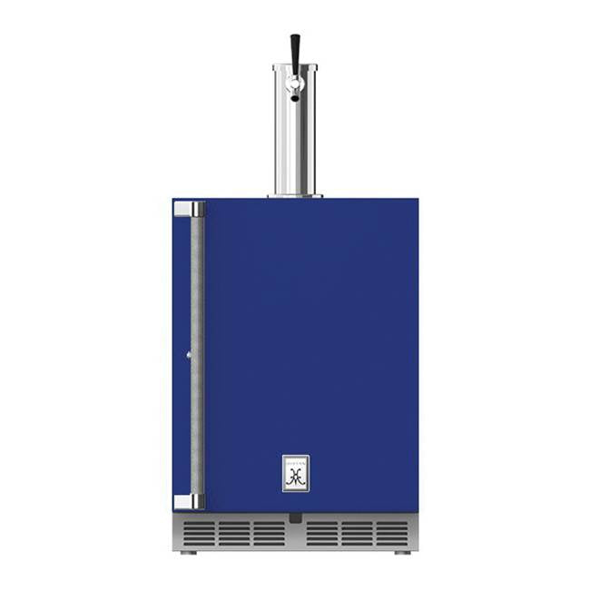 Hestan - 24'' Single Faucet Beer Dispenser, Solid Door and Lock, Right Hinged - Prince Blue