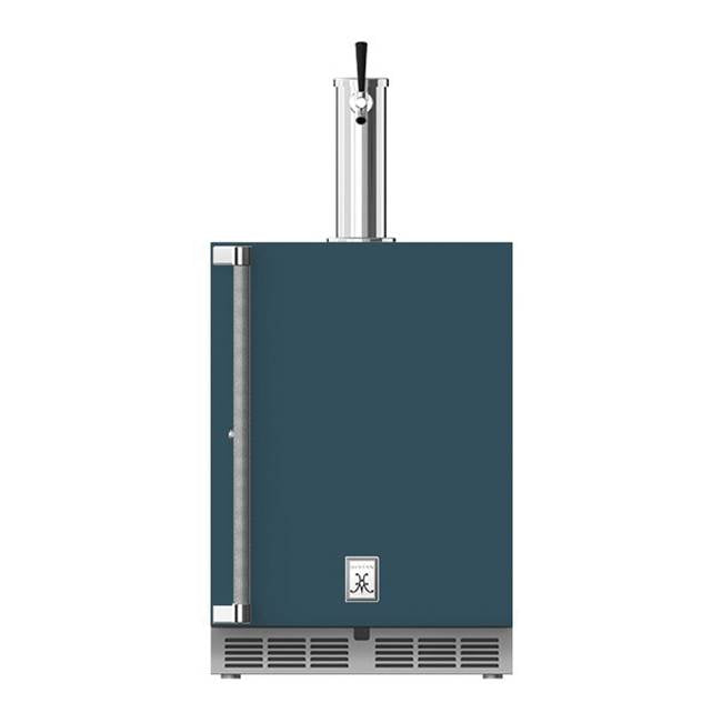 Hestan - 24'' Single Faucet Beer Dispenser, Solid Door and Lock, Right Hinged - Pacific Fog Dark Gray