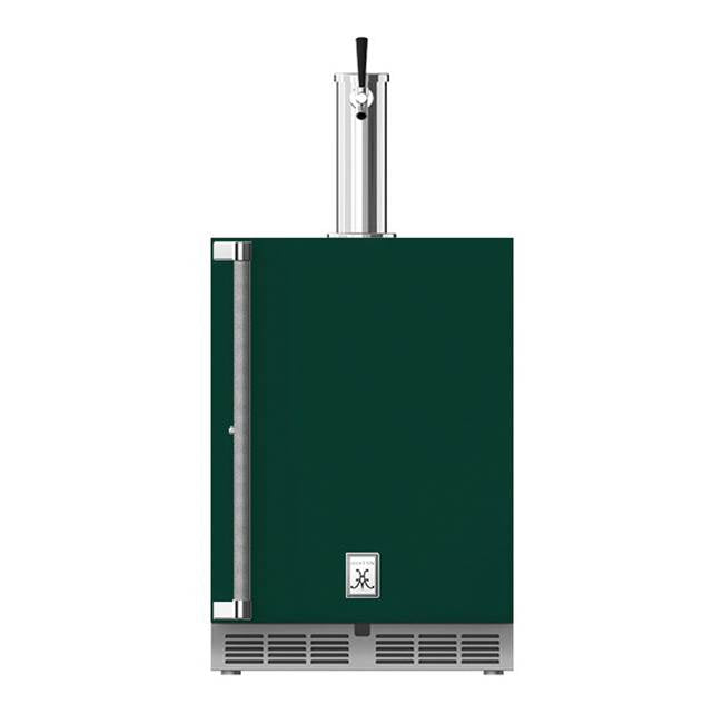 Hestan - 24'' Single Faucet Beer Dispenser, Solid Door and Lock, Right Hinged - Grove Green