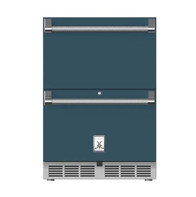 Hestan - 24'' Refrigerator Drawers, with Lock - Pacific Fog Dark Gray