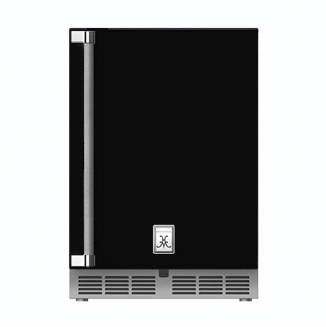 Hestan - 24'' Refrigerator, Solid Door, with Lock, Right Hinged - Stealth Black