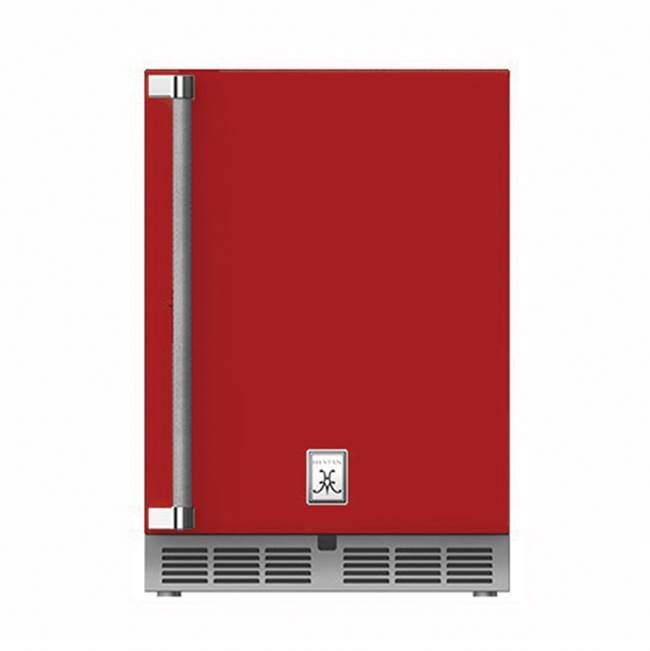 Hestan - 24'' Refrigerator, Solid Door, with Lock, Right Hinged - Matador Red