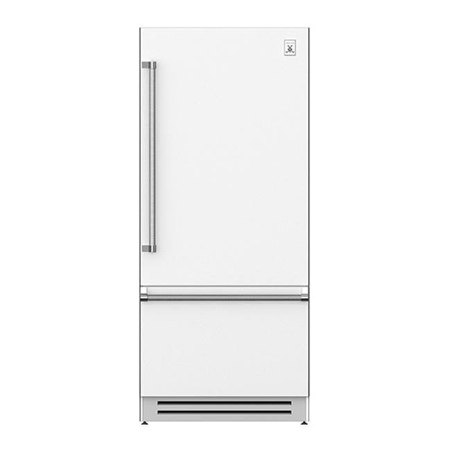 Hestan - Bottom Mount Refrigerator, Bottom Compressor, Right Hinged, 36'' - Froth White