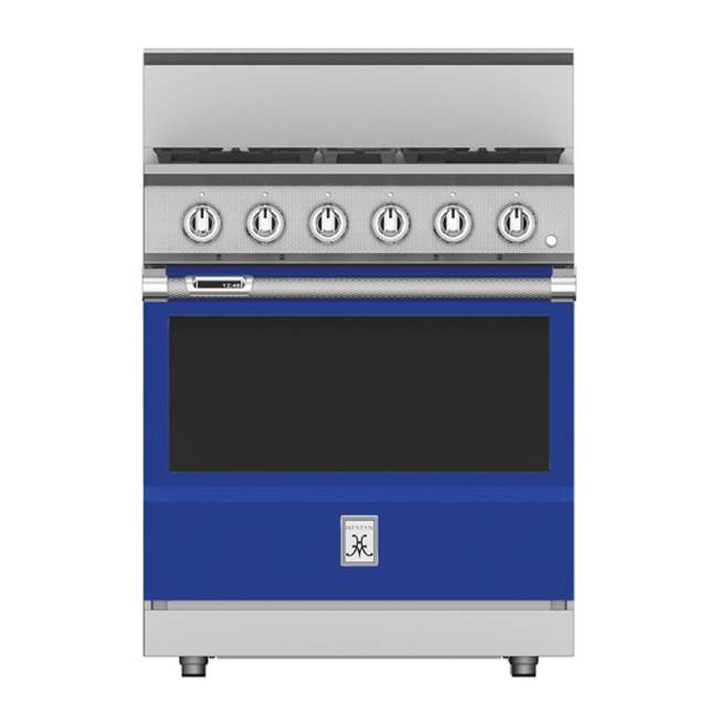 Hestan - Range, 4 Burner, Dual Fuel, 30'' - Prince Blue