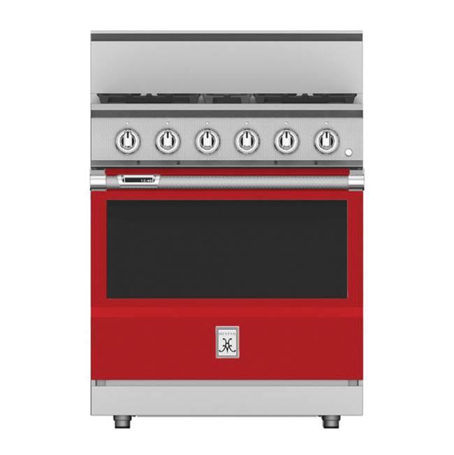 Hestan - Range, 4 Burner, Dual Fuel, 30'' - Matador Red