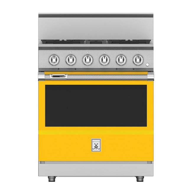 Hestan - Range, 4 Burner, Dual Fuel, 30'' - Sol Yellow
