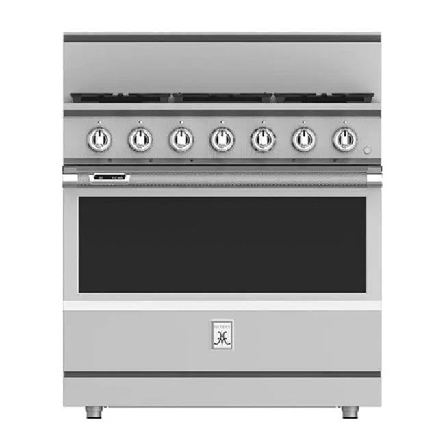 Hestan - Range, 5 Burner, Dual Fuel, 36'' - Steeletto Stainless Steel