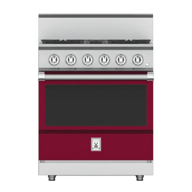 Hestan - Range, 4 Burner, Gas, 30'' - Tin Roof Burgundy