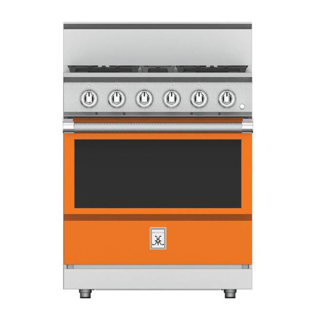 Hestan - Range, 4 Burner, Gas, 30'' - Citra Orange
