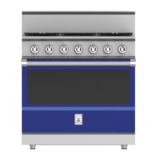Hestan - Range, 5 Burner, Gas, Manual Clean,36'' - Prince Blue