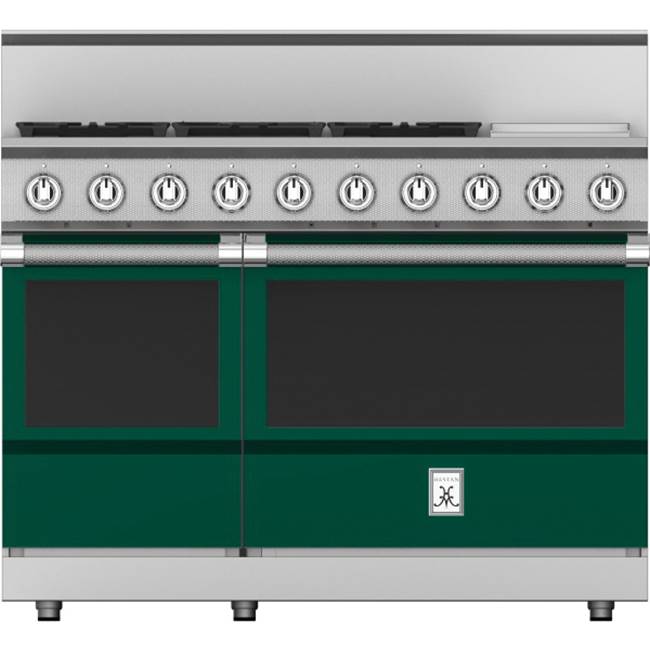 Hestan - Range, 5 Burner with Griddle, Gas, 48'' - Grove Green