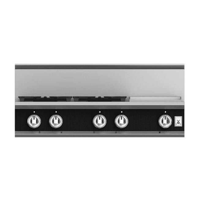 Hestan - Rangetop, 4 Burner with Griddle, 36'' - Stealth Black