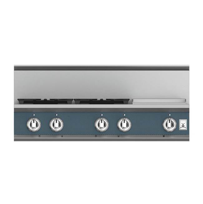 Hestan - Rangetop, 4 Burner with Griddle, 36'' - Pacific Fog Graphite Gray
