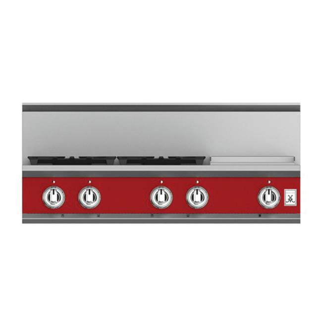 Hestan - Rangetop, 4 Burner with Griddle, 36'' - Matador Red