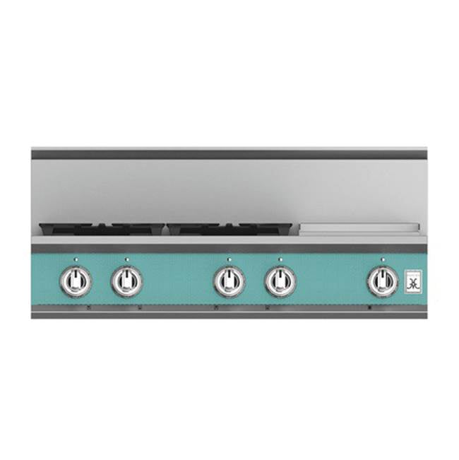 Hestan - Rangetop, 4 Burner with Griddle, 36'' - Bora Bora Turquoise