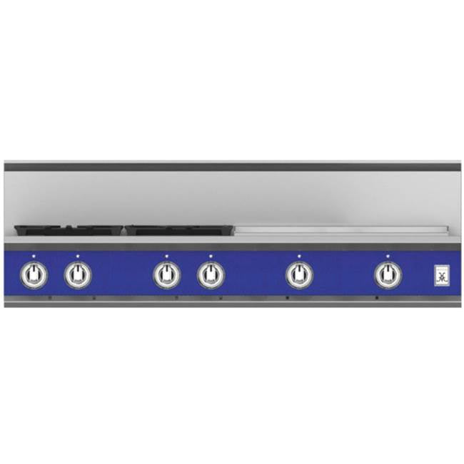 Hestan - Rangetop, 4 Burner with 24'' Griddle, 48'' - Prince Blue