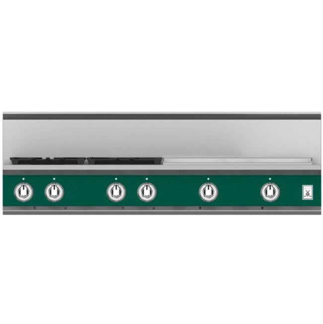 Hestan - Rangetop, 4 Burner with 24'' Griddle, 48'' - Grove Green