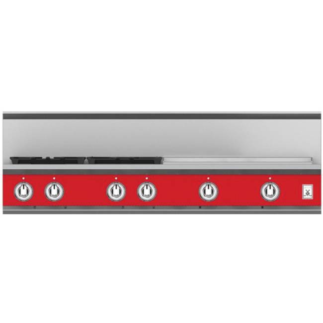 Hestan - Rangetop, 4 Burner with 24'' Griddle, 48'' - Matador Red