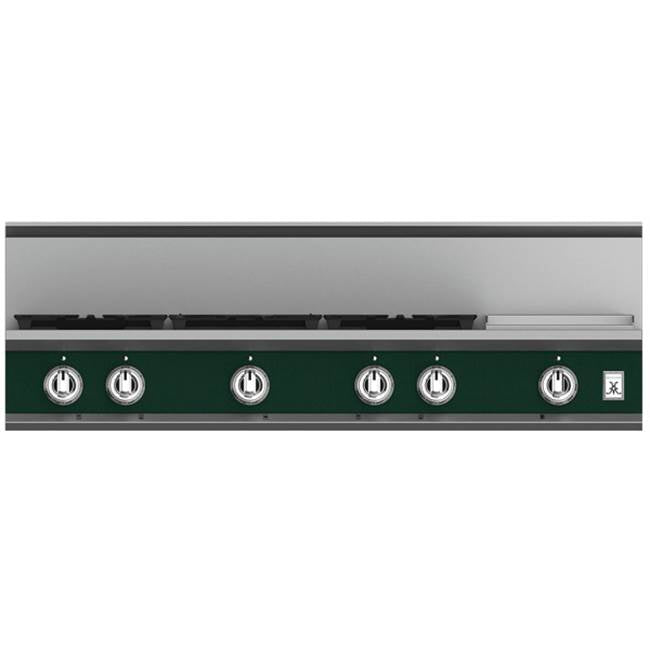 Hestan - Rangetop, 5 Burner with Griddle, 48'' - Grove Green