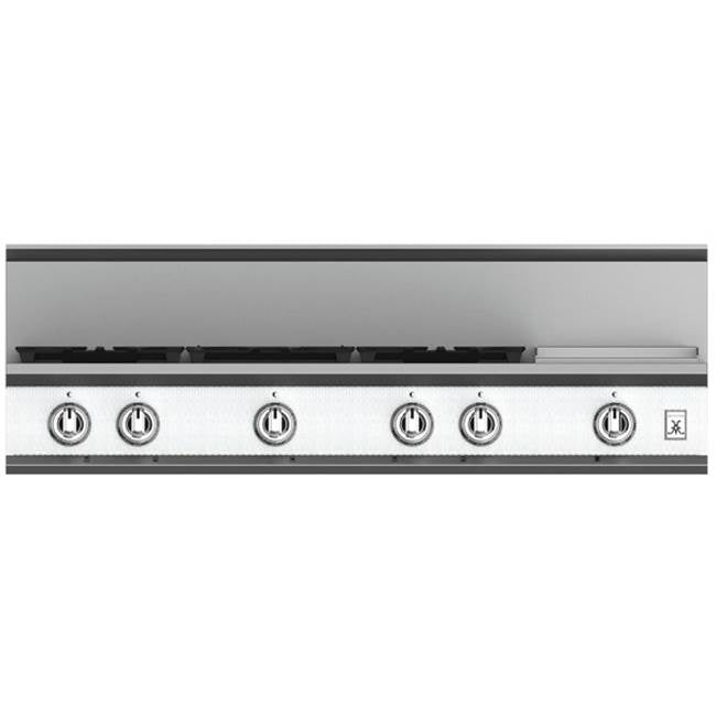 Hestan - Rangetop, 5 Burner with Griddle, 48'' - Froth White