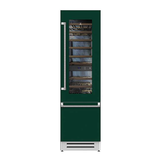 Hestan - Refrigerator with Wine, Left Hinged, 24'' - Grove Green