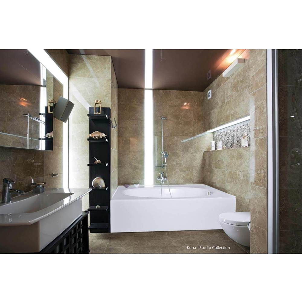 KONA 6042X15 GC TUB ONLY-ALMOND-RIGHT HAND