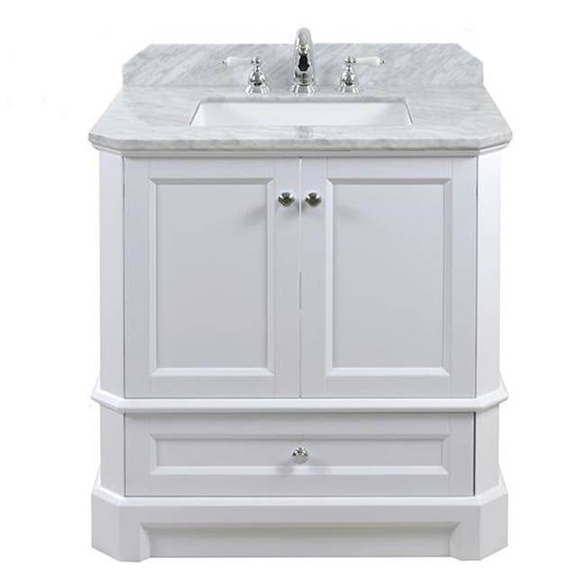 Icera - Stone Top 30-in Carrara Marble - Carrara Marble