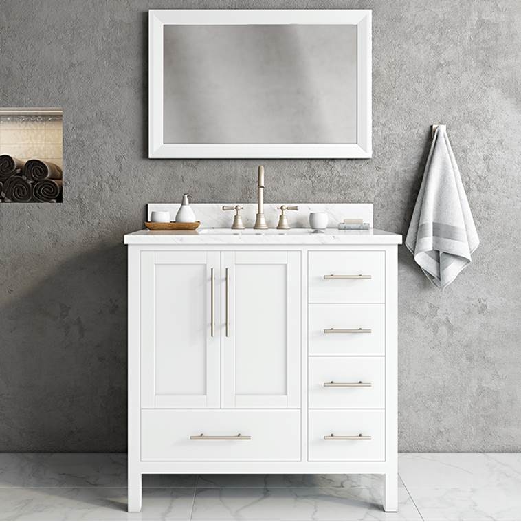 Icera - Malibu Vanity Cabnet, 30-in Matte White - Matte White