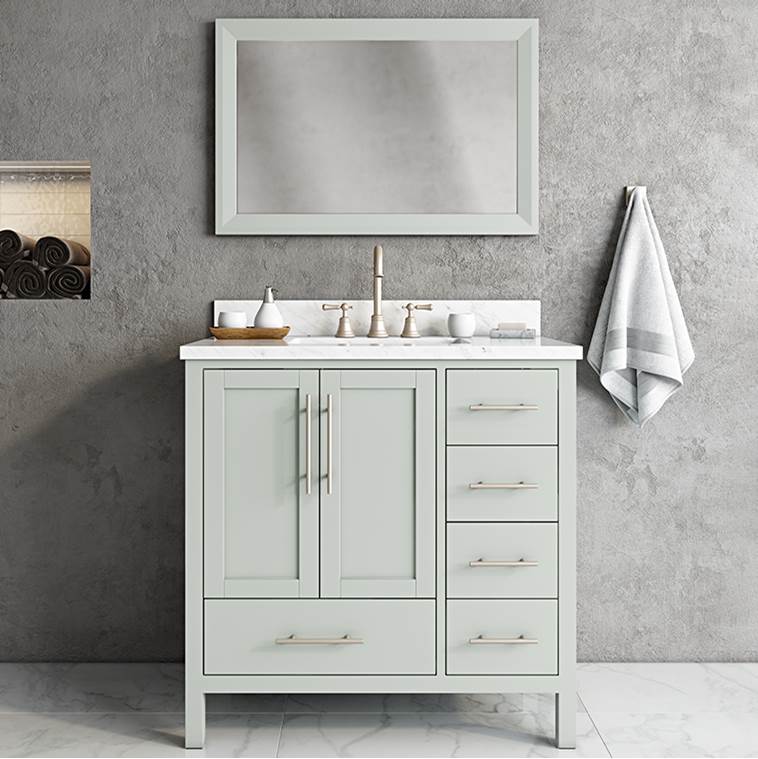 Icera - Malibu Vanity Cabinet, 30-in Ocean Grey - Ocean Gray
