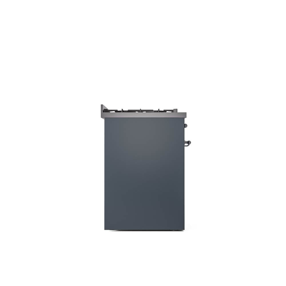 30'' Nostalgie II Series Freestanding Dual Fuel Range - Blue Grey - Bronze trim- Natural Gas