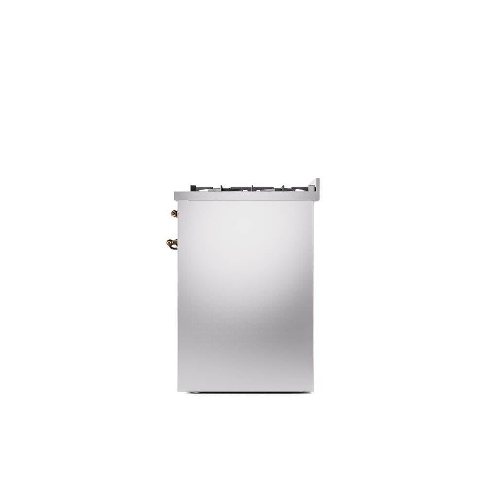 30'' Nostalgie II Series Freestanding Dual Fuel Range - Stainless Steel - Bronze trim- Natural Gas