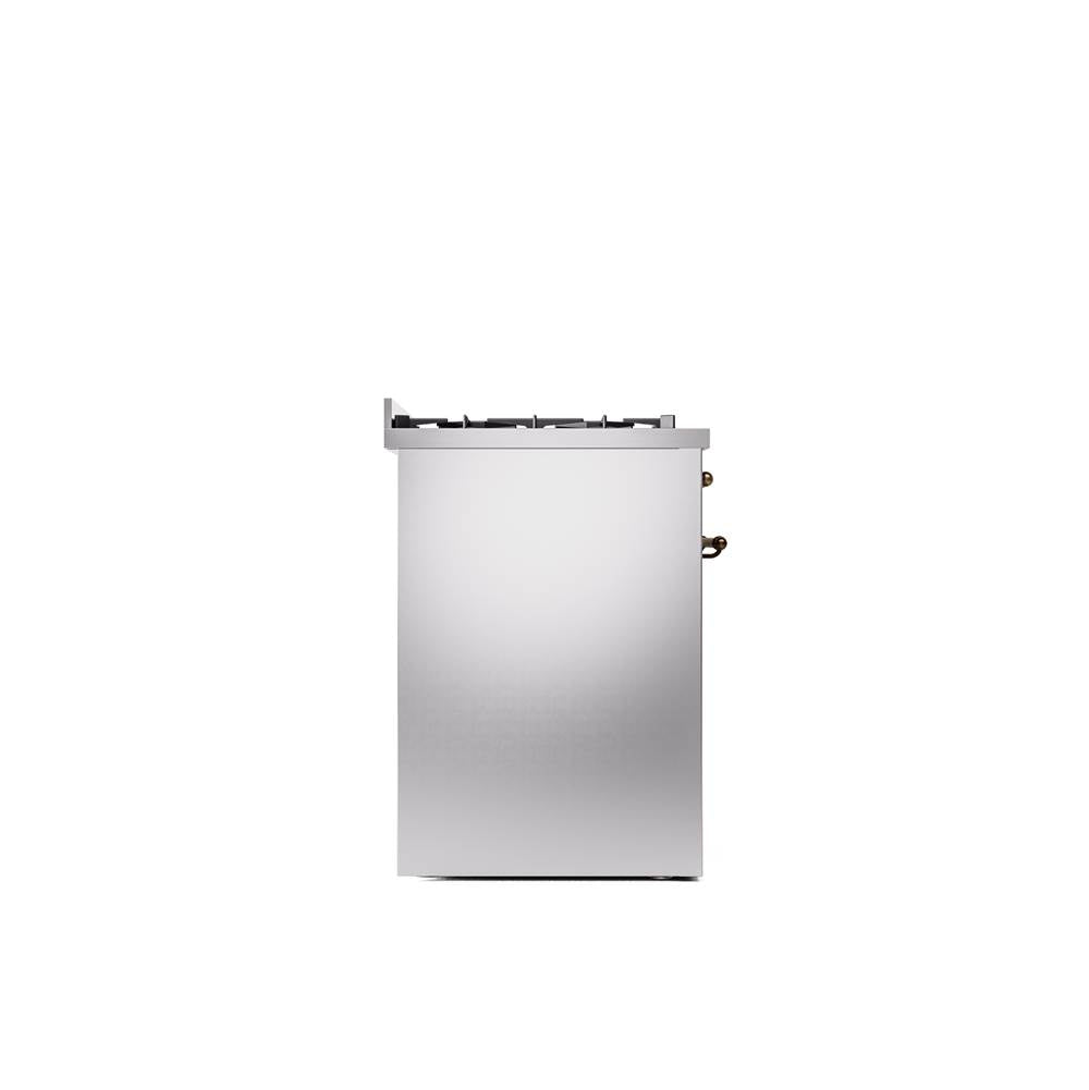 30'' Nostalgie II Series Freestanding Dual Fuel Range - Stainless Steel - Bronze trim- Natural Gas