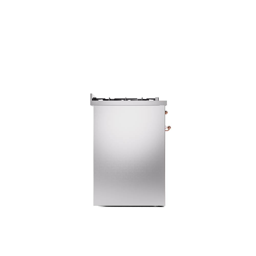 30'' Nostalgie II Series Freestanding Dual Fuel Range - Stainless Steel - Bronze trim- Natural Gas