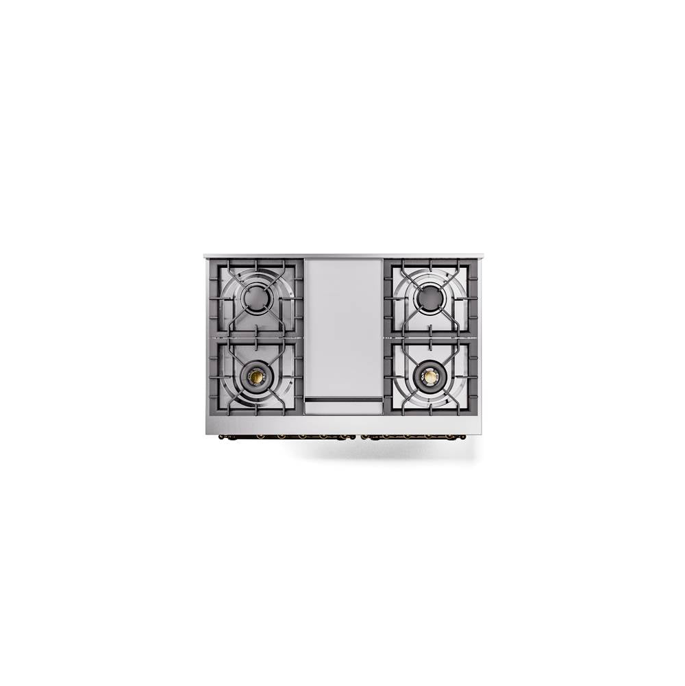 40'' Nostalgie II Series Freestanding Dual Fuel Range - Double Oven - Emerald Green - Bronze trim - Griddle - Natural Gas