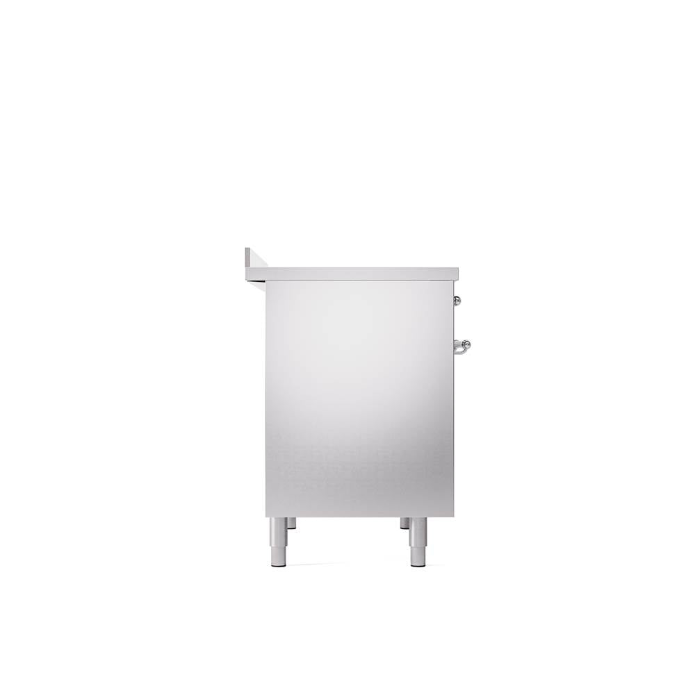 40'' Nostalgie II Series Freestanding Electric Induction Range - Double Oven - Stainless Steel - Bronze trim