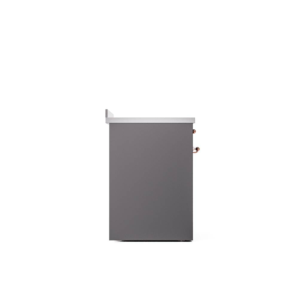 30'' Nostalgie II Series Freestanding Electric Induction Range - Matte Graphite - Bronze trim