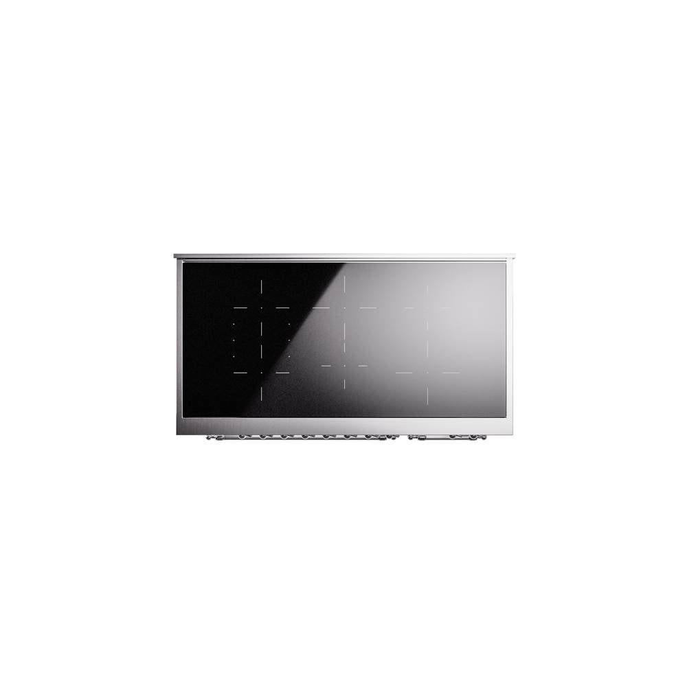 48'' Nostalgie II Series Freestanding Electric Induction Range - Double Oven - White - Bronze trim