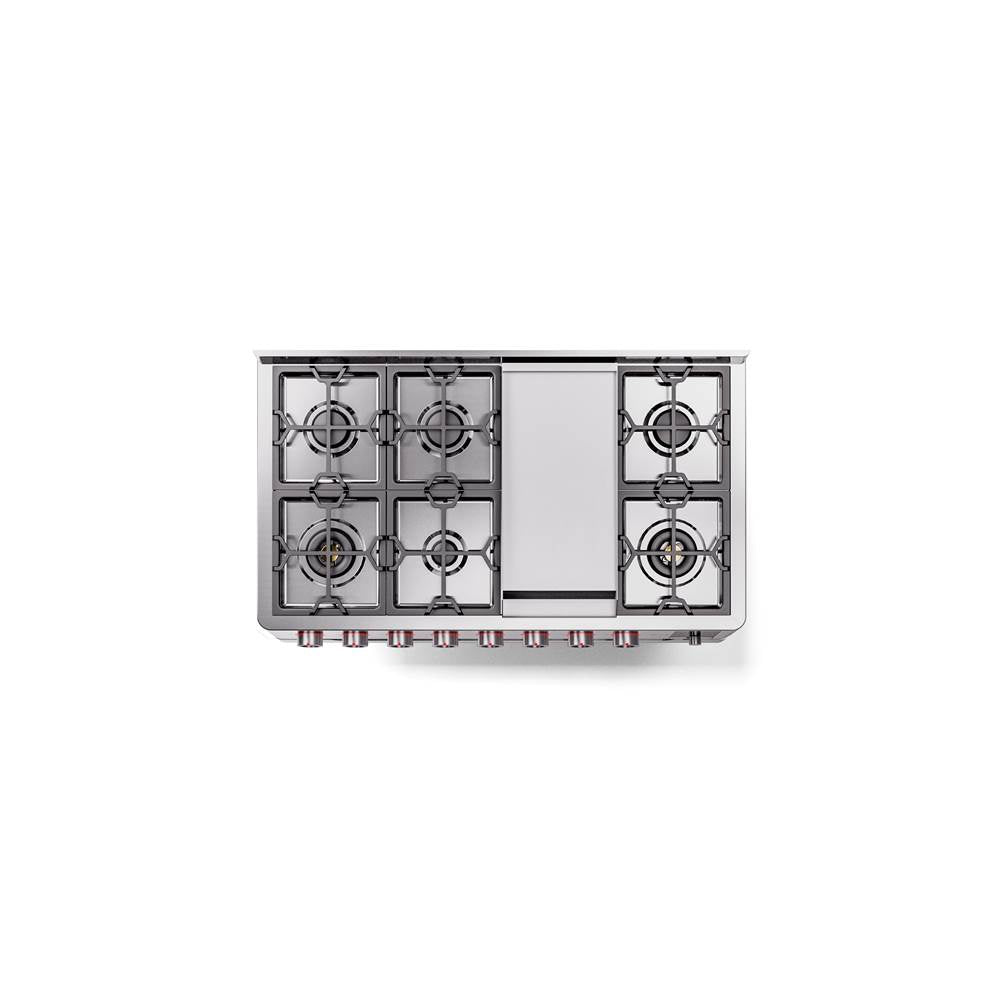 Panoramagic 48'' Dual Fuel 8 Gas Burners w/ Griddle Double Oven - Stainless Steel- Natual Gas