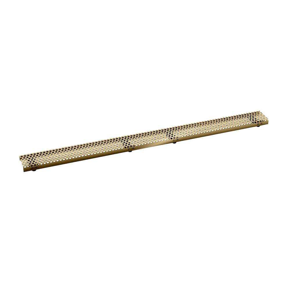 Infinity Drain - 96'' Perforated Circle Pattern Grate for S-DG 65 in Satin Bronze - Satin Bronze