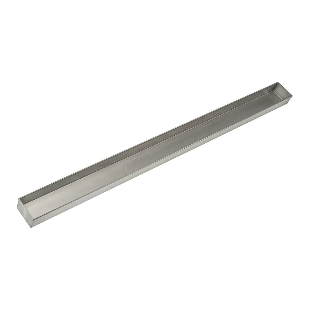 Infinity Drain - 40'' Stainless Steel Closed Ended Channel for 48'' S-TIFAS 65/99 Series in Satin Stainless - Satin Stainless
