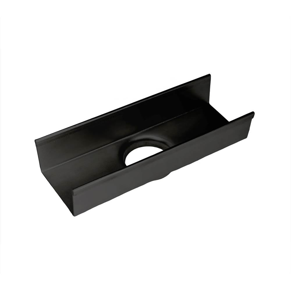 Infinity Drain - 8'' Stainless Steel Outlet Section for S-TIFAS 65 Series in Matte Black - Matte Black