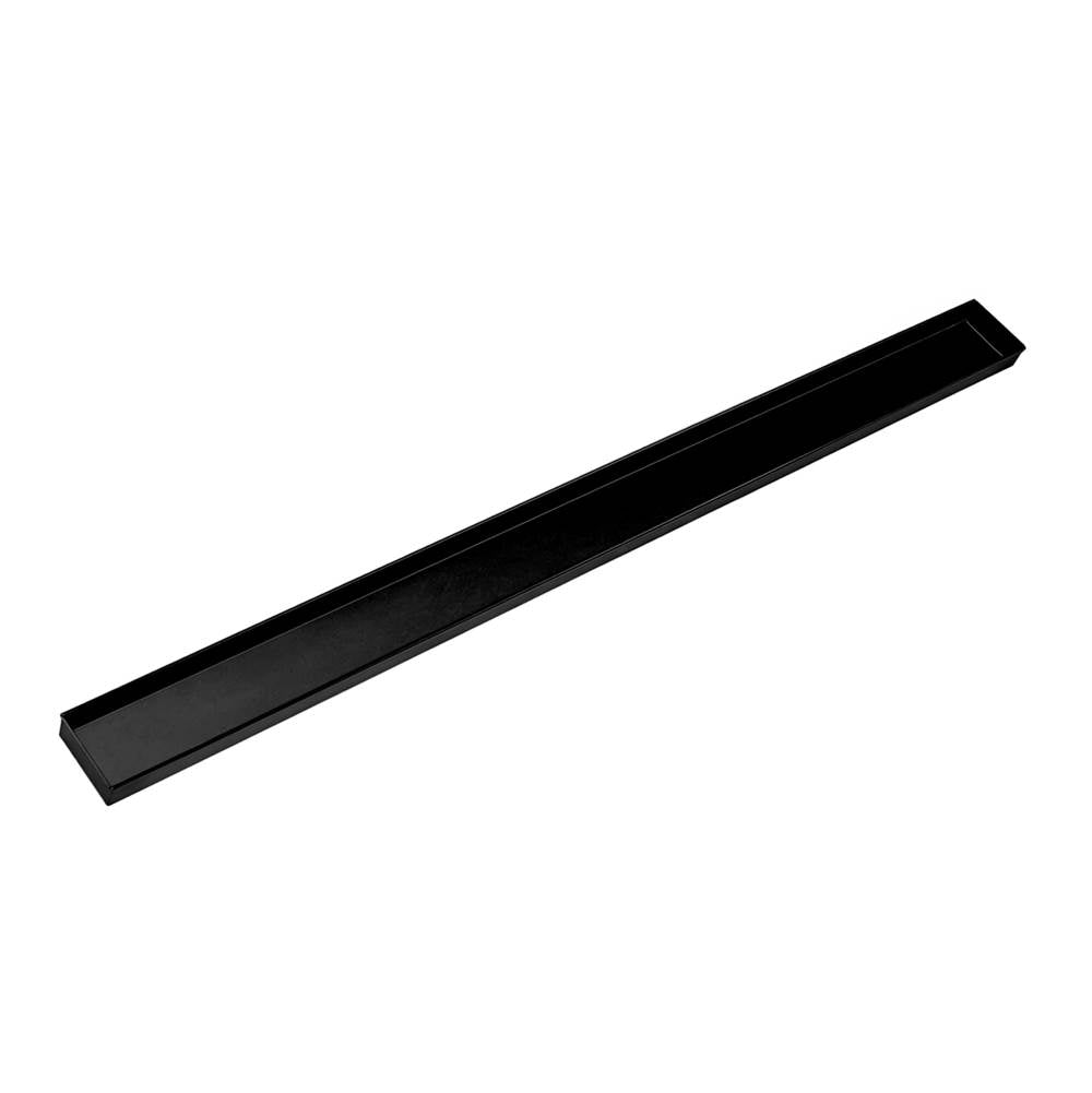 Infinity Drain - 52'' Stainless Steel Closed Ended Channel for 60'' S-AS 65/S-AS 99/S-LTIFAS 65/S-LTIFAS 99 Series in Matte Black - Matte Black