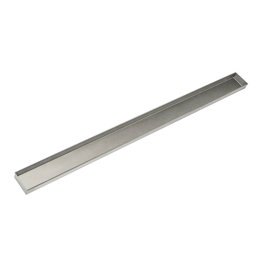 Infinity Drain - 64'' Stainless Steel Closed Ended Channel for 72'' S-AS 65/S-AS 99/S-LTIFAS 65/S-LTIFAS 99 Series in Satin Stainless - Satin Stainless