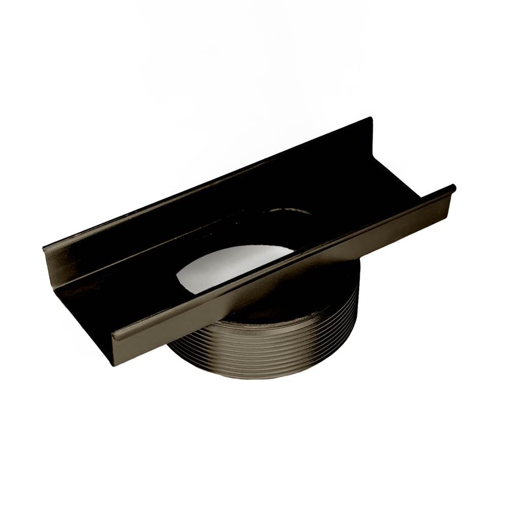 Infinity Drain - 8'' Stainless Steel High Flow Outlet Section for S-AS 99/S-LTIFAS 99 Series in Oil Rubbed Bronze with 4'' Threaded Nipple - Oil Rubbed Bronze