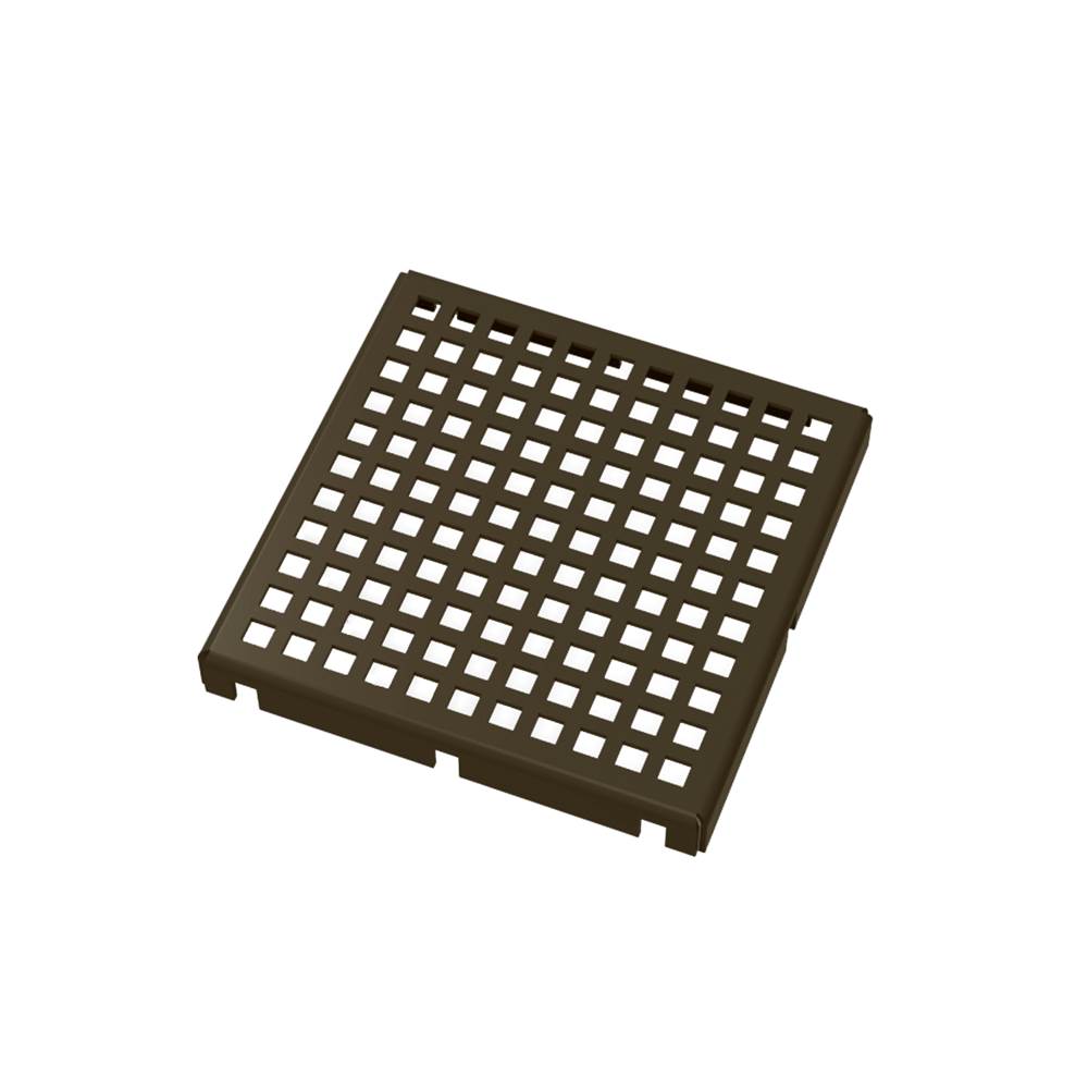 Infinity Drain - 5''x5'' LQ5 Squares Pattern Top Plate in Oil Rubbed Bronze - Oil Rubbed Bronze