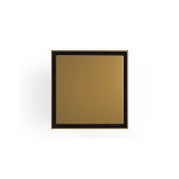 Infinity Drain - 5'' x 5'' LSD 5 Solid Style Complete Kit in Satin Bronze with ABS Drain Body, 2'' Outlet - Satin Bronze