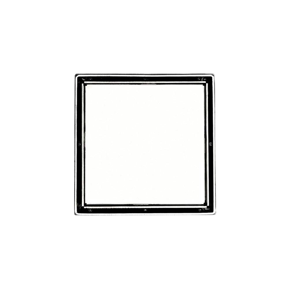 Infinity Drain - 5'' x 5'' LTD 5 Tile Insert Complete Kit in Polished Stainless with ABS Drain Body, 2'' Outlet - Polished Stainless