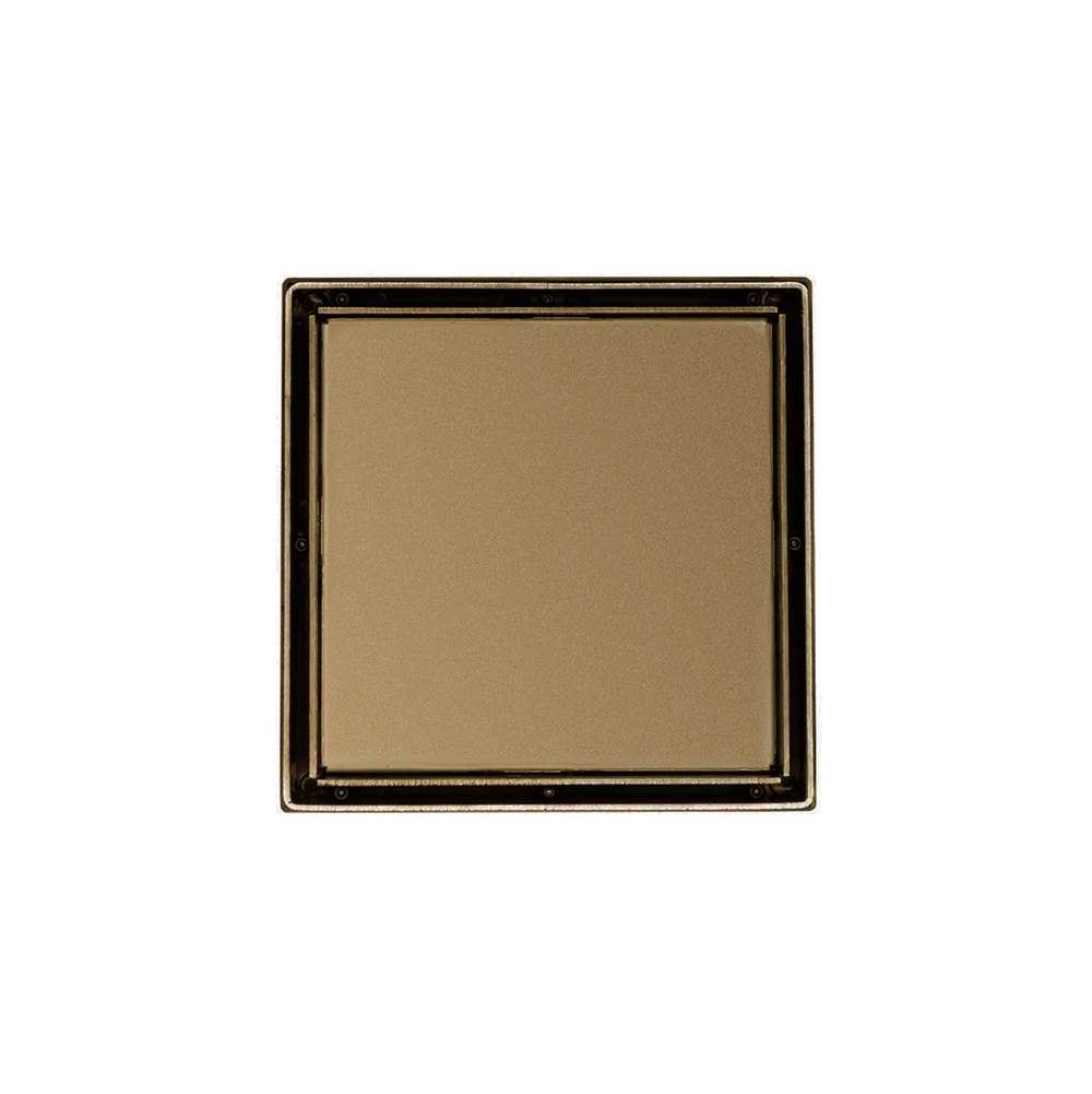 Infinity Drain - 5'' x 5'' LTD 5 Tile Insert Complete Kit in Satin Bronze with ABS Drain Body, 2'' Outlet - Satin Bronze