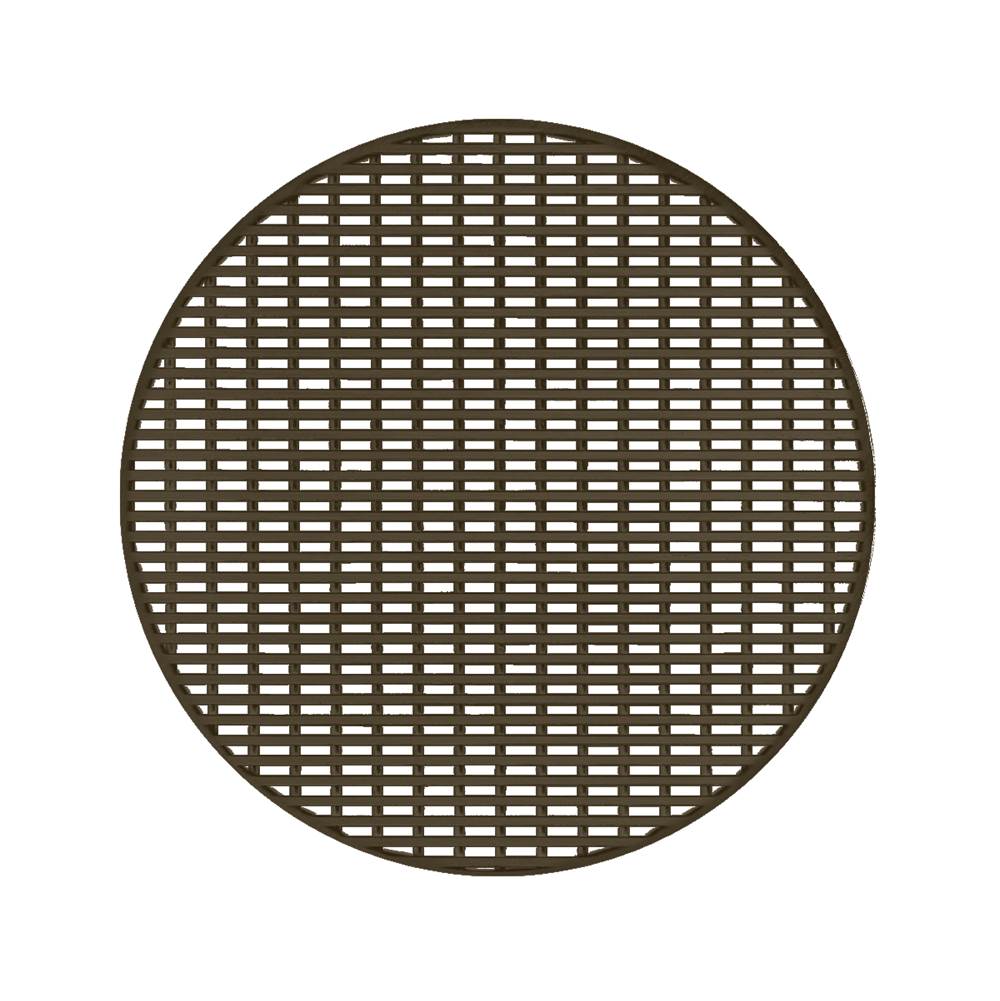 Infinity Drain - 5'' Round Wedge Wire Pattern Decorative Plate for RW 5, RWD 5, RWDB 5 in Oil Rubbed Bronze - Oil Rubbed Bronze